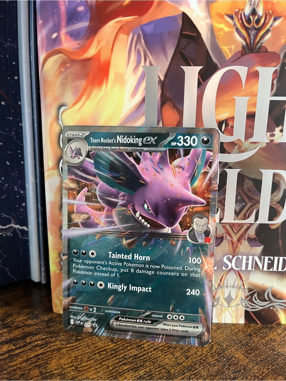 Team Rocket's Nidoking ex Pokemon Scarlet & Violet Promo Card 217